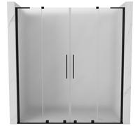 Mexen Velar L Duo puertas de ducha correderas 170 cm, esmerilado, negro - 871-170-003-32-70 51676 5905315342591