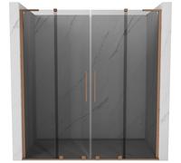 Mexen Velar L Duo puertas de ducha correderas 170 cm, grafito, cobre cepillado - 871-170-003-42-65 51994 5905315343079
