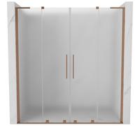 Mexen Velar L Duo puertas de ducha correderas 200 cm, escarcha, cobre cepillado - 871-200-003-32-65 50898 5905315342492