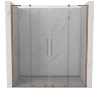 Mexen Velar L Duo puertas de ducha correderas 200 cm, transparente, cobre cepillado - 871-200-003-02-65 50780 5905315314420