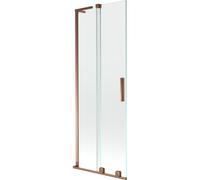 Mexen Velar L panel de ducha 2 hojas corredizas 75 x 150 cm, transparente, oro rosado - 896-075-003-01-60 42074 5905315274786