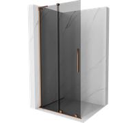 Mexen Velar L panel de ducha corredizo Walk-in 100 x 200 cm, grafito 8 mm, oro rosado - 871-100-003-43-60 42626 5905315302748
