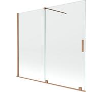 Mexen Velar mampara de bañera 2-paneles deslizante 180 x 150 cm, transparente, cobre cepillado - 896-180-000-01-65 24528 5905315221490
