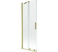 Mexen Velar mampara de bañera corredera de 2 hojas 70 x 150 cm, transparente, dorado cepillado - 896-070-000-01-55 24441 5905315221056
