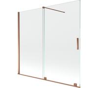 Mexen Velar mampara de bañera de 2 hojas corredera 170 x 150 cm, transparente, oro rosa - 896-170-000-01-60 24491 5905315221339