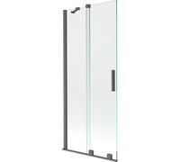 Mexen Velar mampara de bañera de 2 hojas correderas 85 x 150 cm, transparente, gris arma cepillado - 896-085-000-01-66 24539 5905315221537