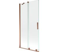 Mexen Velar mampara de bañera de 2 hojas correderas 90 x 150 cm, transparente, oro rosa - 896-090-000-01-60 24478 5905315221247