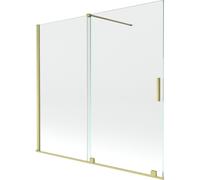 Mexen Velar mampara de bañera de 2 hojas deslizante 160 x 150 cm, transparente, dorada cepillada - 896-160-000-01-55 24469 5905315221179