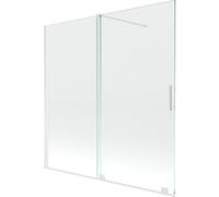 Mexen Velar mampara de bañera de 2 paneles corredera 160 x 150 cm, transparente, blanco - 896-160-000-01-20 24401 5905315220875