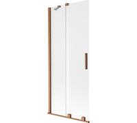 Mexen Velar mampara de baño de 2 hojas correderas 80 x 150 cm, escarchada, cobre cepillado - 896-080-000-31-65 41285 5905315271839
