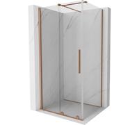 Mexen Velar mampara de ducha corredera 130 x 85 cm, transparente, cobre cepillado - 871-130-085-01-65 24412 5905315218674