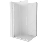 Mexen Velar mampara de ducha corredera Walk-in 75 x 200 cm, escarcha 8 mm, blanca - 871-075-000-33-20 40210 5905315283269