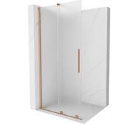 Mexen Velar mampara de ducha corrediza Walk-in 80 x 200 cm, escarchado 8 mm, cobre cepillado - 871-080-000-33-65 40333 5905315283757