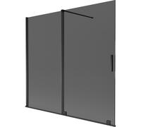 Mexen Velar mampara de ducha deslizante de 2 puertas 170 x 150 cm, grafito, negro - 896-170-000-41-70 41778 5905315274298
