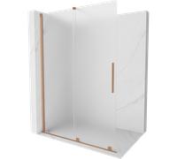 Mexen Velar panel de ducha corredizo Walk-in 160 x 200 cm, escarcha 8 mm, cobre cepillado - 871-160-000-33-65 40358 5905315283849
