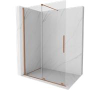 Mexen Velar panel de ducha corredizo Walk-in 160 x 200 cm, transparente 8 mm, cobre cepillado - 871-160-000-03-65 23992 5905315214829