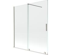 Mexen Velar panel de ducha de 2 hojas deslizantes 150 x 150 cm, transparente, níquel cepillado - 896-150-000-01-97 41686 5905315273376