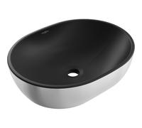 Mexen Viki lavabo sobre encimera 48 x 35 cm, negro mate/plata - 21054874 21889 5907709156821