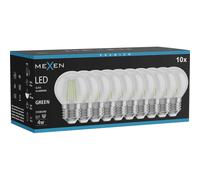 Mexen Vintis 10x bombilla LED de filamento E27, G45, 4W, 55 lm, verde - L156-E27-04XX-46x10 97652 5907931024394