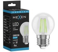 Mexen Vintis Bombilla LED de filamento E27, G45, 4W, 55 lm, verde - L156-E27-04XX-46 97615 5905315980649