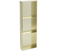Mexen X-Wall-NR estante empotrado sin borde con balda 90 x 30 cm, dorado cepillado - 1951903010S 14937 5907709146839
