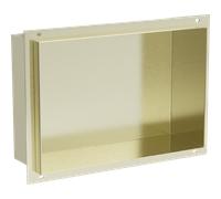 Mexen X-Wall-NR estante empotrado sin brida 30 x 20 cm, dorado cepillado - 1951302010 14896 5907709146730