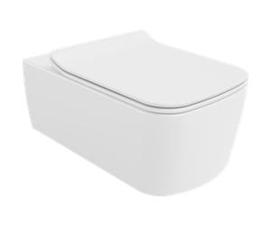 Mexen York taza de inodoro Rimless con asiento de cierre suave slim, duroplast, blanco brillo - 30114000 38648 5903163384107