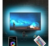 Mexllex Tira LED TV 4M, Luces Led TV RGB Luces Habitación 5050 con Aplicación y Control Remoto para Retroiluminación de TV de 55-75 Pulgadas, Cine en Casa, Cocina, Sala de Estar
