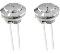 MEXWLOP Reemplazo de botón de descarga de inodoro, 2 uds., 60Mm, doble | pulsador, válvula Universal, fácil instalación, cabeza redonda