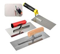 Meyagot 3pcs Llana Dentada, Paleta Alisadora, Llana De Acero Inoxidable Llana Plana Espátula De Yeso Paleta De Estuco Espátula De Alisar Con Agarre Suave Llana, Para Alisar Para Yeso