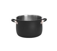 Meyer Serie Accent Olla de inducción de acero inoxidable, 24 cm / 7,6 litros, negro mate