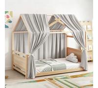 MeYuxg Set Dosel para Cama Casa, 2 Piezas Dosel Cama de Muselina, Baldaquín de Tela para Cama Infantil Niña Niño Habitación Infantil, Decoración Habitación Infantil Baldaquín, 135An x 350Al cm