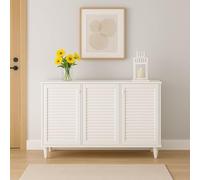 Meyvaser.com Ecommerce Company Zapatero Blanco Grande con 3 Estantes y 5 Patas | 105 x 35 x 66 cm | Capacidad hasta 12 Pares | Mueble Recibidor Moderno para Pasillo, Salón u Oficina