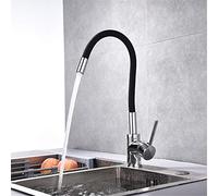 Mezclador de Agua fría y Caliente de Cobre Completo Grifo de Cocina Grifo de Lavabo Giratorio Universal de una Sola manija Tipo Rascacielos Giratorio sin Plomo