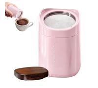 Mezclador de azúcar en polvo magnético para café, refrescos y cacao | Con tapa de madera de acero inoxidable, desmontable, lavable, para bebidas, postres, pan, pasteles, pasteles, cocina