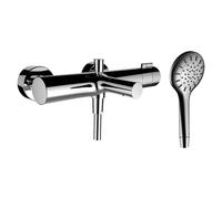 Mezclador de bañera TwinPlus de LAUFEN, visto, termostato, 2 consumidores, desviador, incl. teleducha/manguera de ducha, HF905461100600