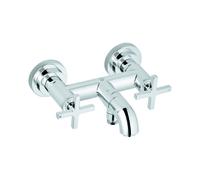 Mezclador de bañera y ducha KLUDI NOVA FONTE CLASSIC, de pared, con asas en cruz, cromo, 205400520