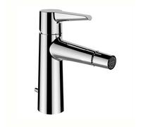 Mezclador de bidé PURE de LAUFEN, caño fijo, Eco+, proyección de 121 mm, con válvula de desagüe, cromado, HF901710100000, Color: cromado