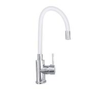 Mezclador De Caña Alta Flexible Grifo Monocomando Cocina Blanco 1987-2