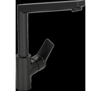 Mezclador de cocina HANSA HANSATWIST, de accionamiento lateral, giratorio, proyección: 193 mm, 0920220333, Color: negro mate