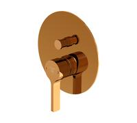 Mezclador de ducha/baño serie 280 de Steinberg, juego preparado, empotrado, 2 consumidores, redondo, 28021033RG, Color: Oro rosa