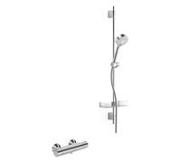 Hansa Micra - Conjunto de ducha con termostato, 3 chorros, cromo 48150171