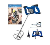 Mezclador de hormigón de 2600 W, 6 velocidades, 0-1500 rpm, varilla en espiral M14 de 59 cm, agitador de mortero de color de 120 mm de diámetro, yeso, pegamento y cemento.