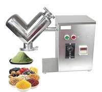 Mezclador de laboratorio, máquina mezcladora de polvo seco de capacidad de 2 litros, mezclador tipo V, mezclador de acero inoxidable para procesamiento de alimentos y laboratorios de enseñanza