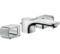 Mezclador de lavabo de 3 agujeros hansgrohe AXOR Urquiola DN15 con rosetas, 11041950, Color: Latón cepillado