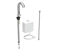Mezclador de lavabo Geberit Piave, 167 mm de proyección, alimentación de red, sin mezclador, con caja funcional de montaje en superficie, 116.161.SN.1, Color: Ã?ptica Acero inoxidable/bruÃ±ido, con re