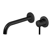 Mezclador de lavabo Steinberg de la serie 100, juego preparado, oculto, caja Steintec, proyección: 245mm, 10018243S, Color: negro mate