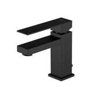 Mezclador de lavabo Steinberg serie 160, con juego de desagüe, proyección 120 mm, altura 164mm, 1601000S, Color: Negro