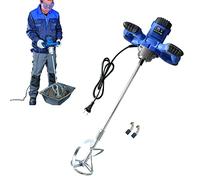Mezclador de Mortero 2600W, 6 Velocidades de Ajuste, Varilla en Espiral M14 Para Mortero Ø 120 Mm, Batidor de Pintura Para Forro, Yeso, Cemento - Azul