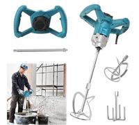 Mezclador de mortero eléctrico con batería recargable Compatible con batería Makita de 18V, mezclador de mortero eléctrico con 6 velocidades, 3200W, máximo 1200 r/min, mezclador de mortero para
